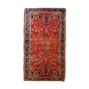 Tapis ancien Persan Sarouk Mahajeran fait main 76cm x 170cm 1900s