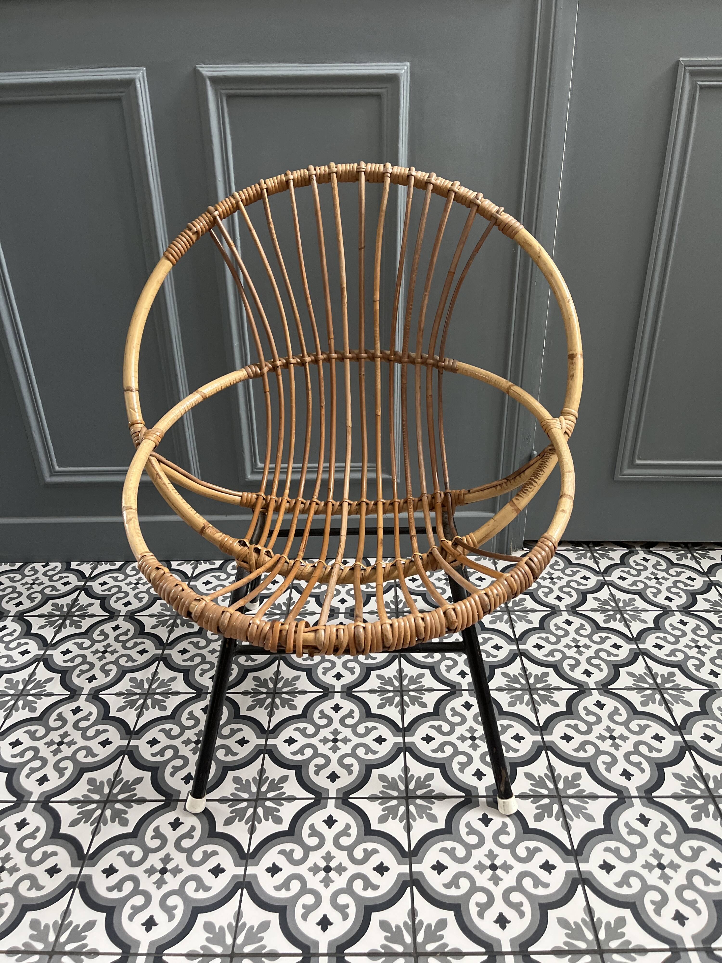 Children's rattan armchair