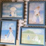 4 cadres femme et enfants