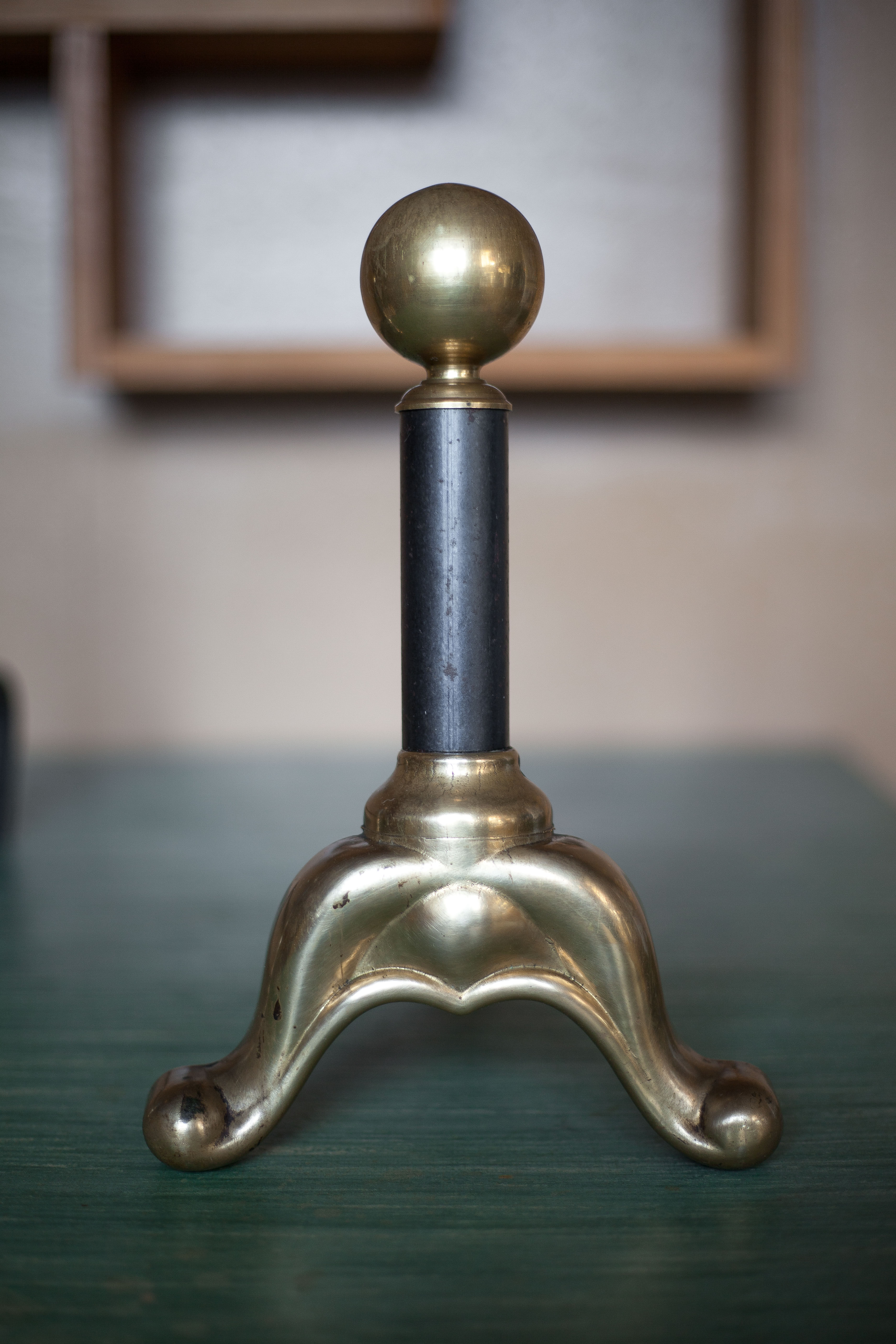 Paire de chenets de cheminée vintage