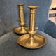 Vintage candlesticks with gilded brass pushers