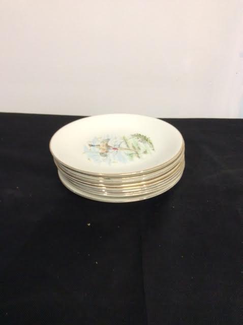 9 plates primefleur gien