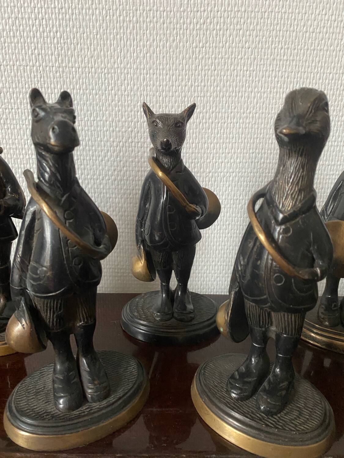 Bronze animal statuettes