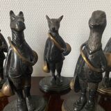 Bronze animal statuettes