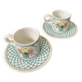 Deux tasses à café Villeroy & Boch Vintage