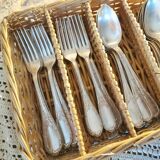 Ercuis 12 antique silver plated metal forks 1910