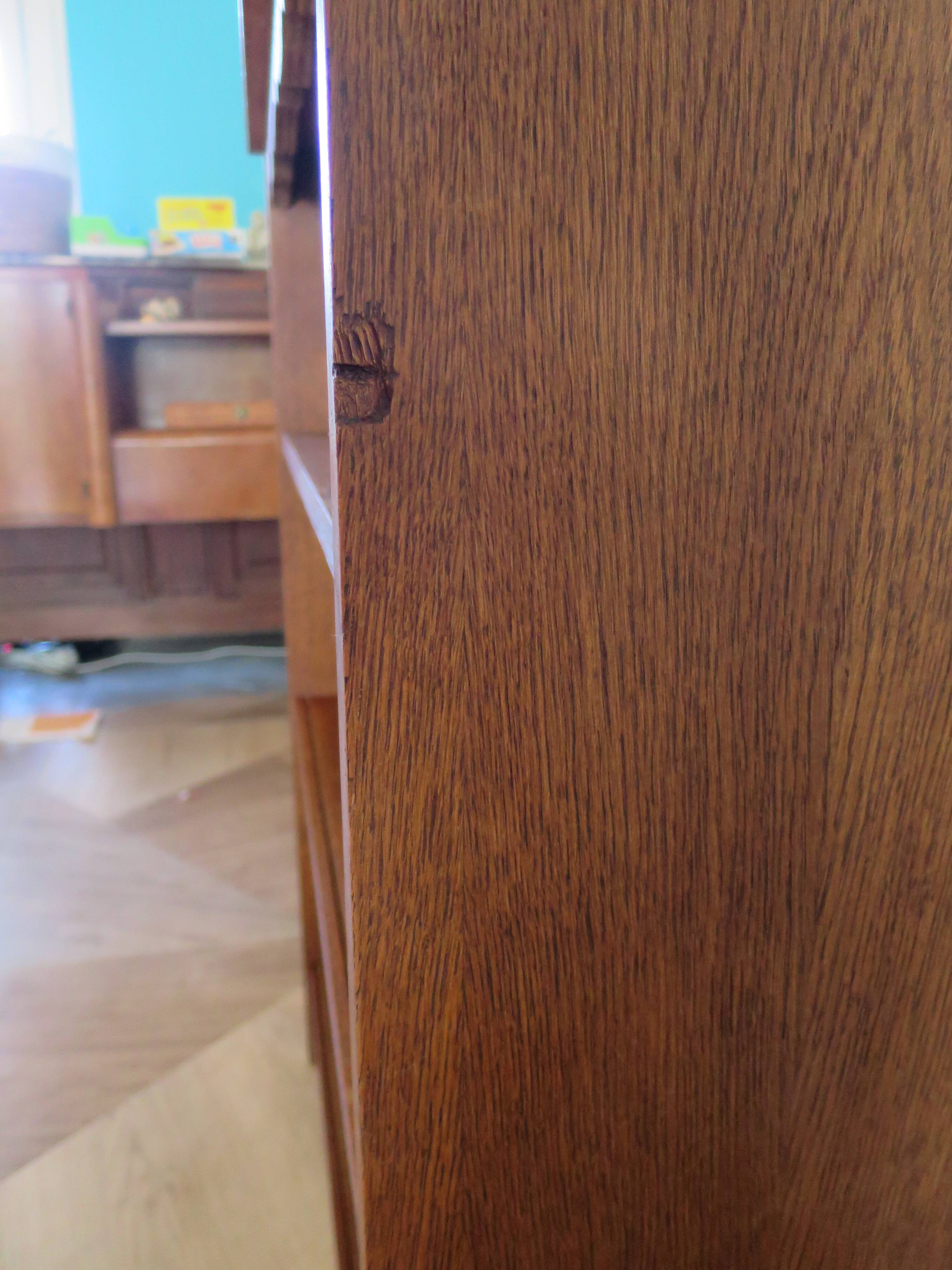 Set of 2 bibus 3 levels - oak color - bookcase shelves