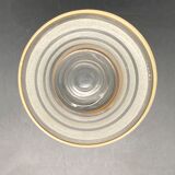 Vase in fine transparent and opaque glass with gilding
