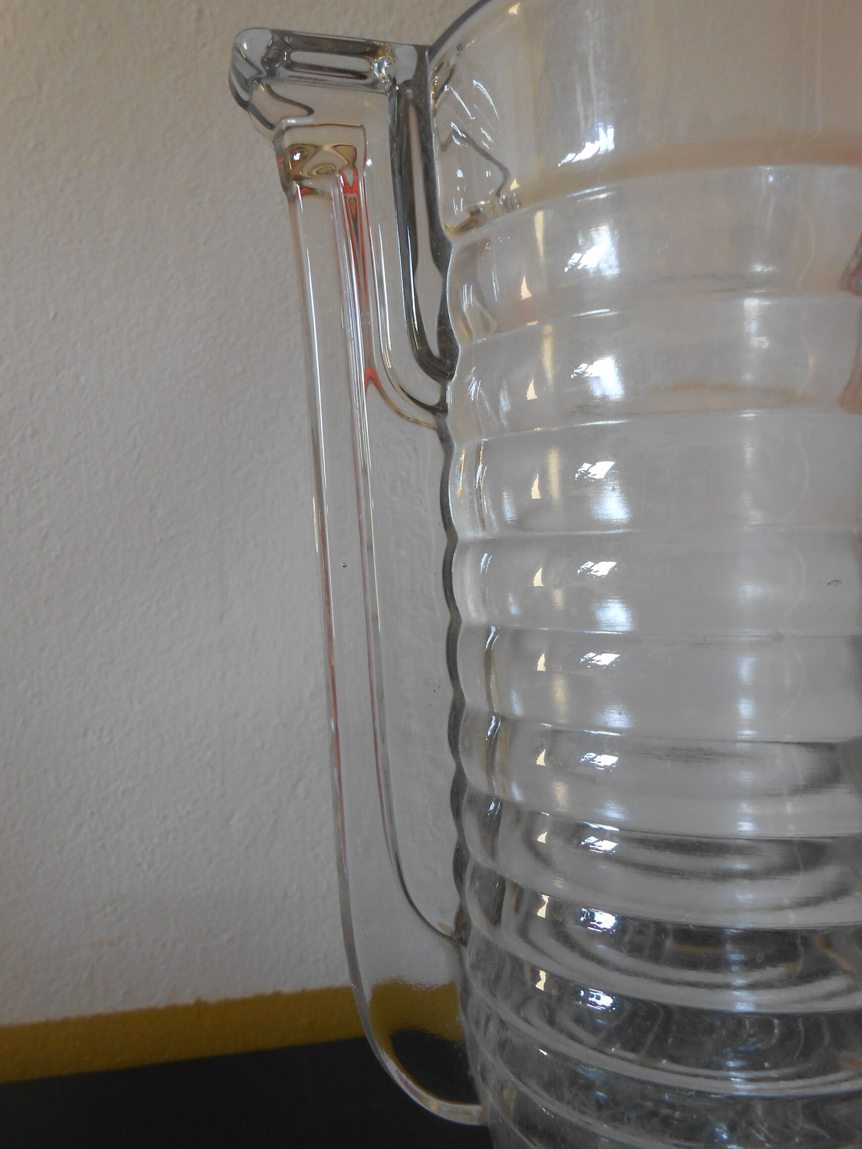 Narrow glass art deco vase