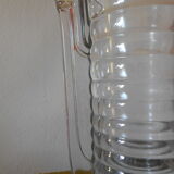 Narrow glass art deco vase