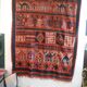 Rare old carpet hanging nomadic Berber kilim, 240 x 190