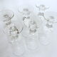 Suite of six former crystal champagne flutes