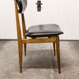 6 Teak chairs with oval back