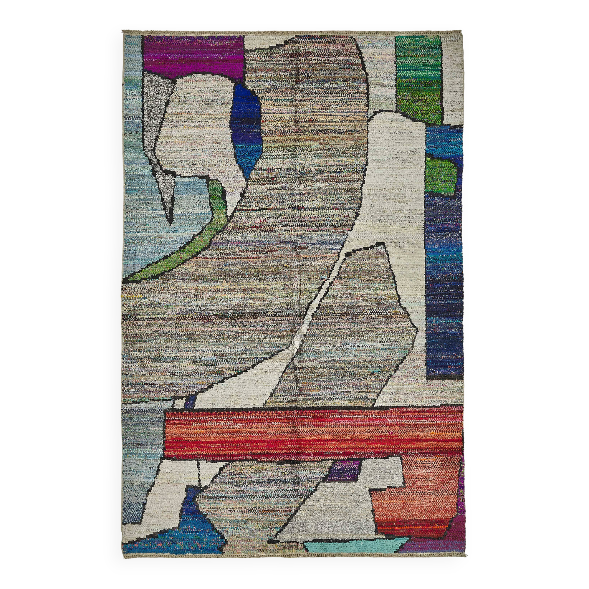 Handwoven Turkish Recycled Boho Rug 197 cm x 307 cm