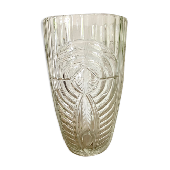 Art Deco molded glass vase
