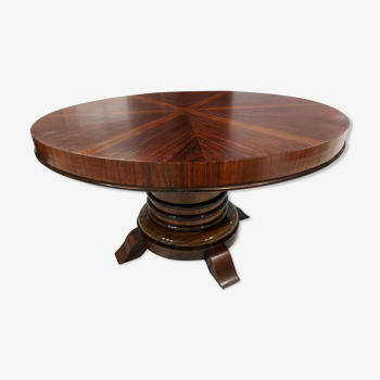 Coffee table period Art Deco rosewood and Macassar 1950s