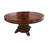 Coffee table period Art Deco rosewood and Macassar 1950s