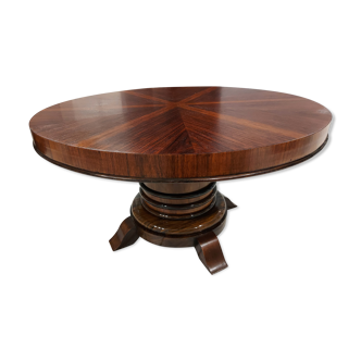 Coffee table period Art Deco rosewood and Macassar 1950s