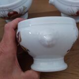 Pyrolux Lourioux porcelain soup bowls