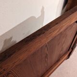Antique headboard in solid pitch pine