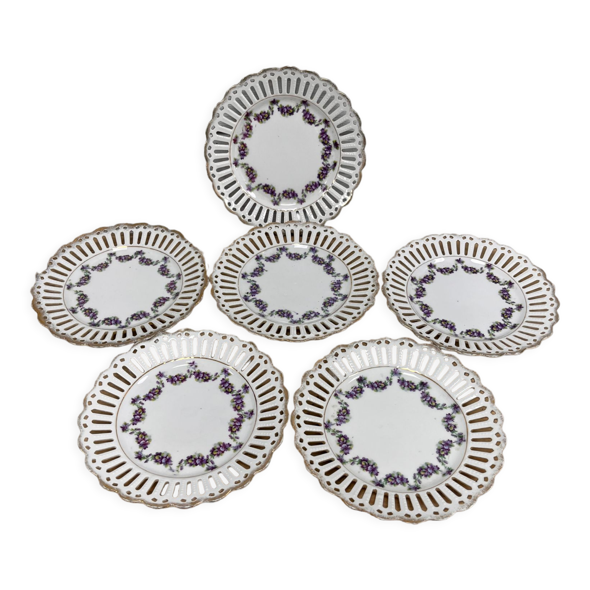 Lace porcelain dessert plates
