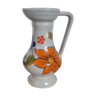 Vase ou pichet en céramique à motifs floraux Poët Laval