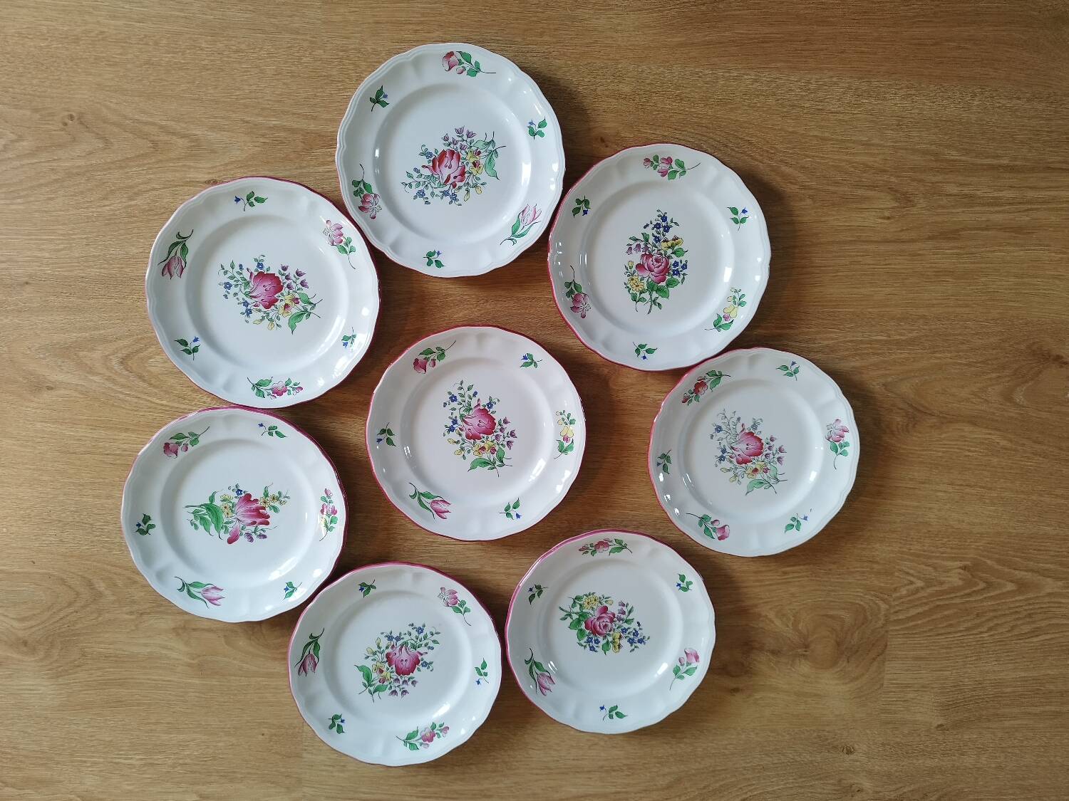 Assiettes à dessert Lunéville Keller et Guérin