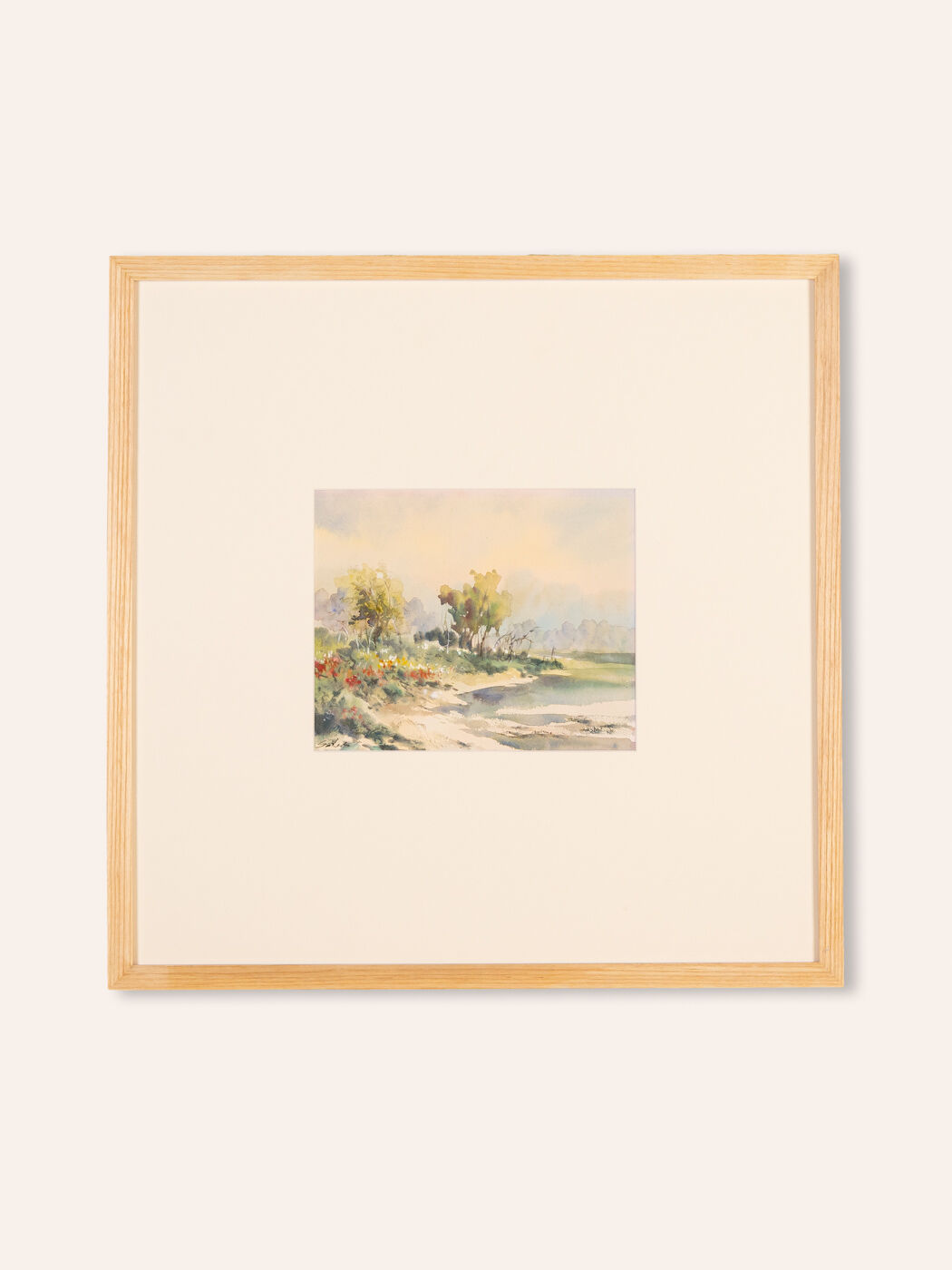 By the River, Aquarelle on Paper, 58 x 58 cm