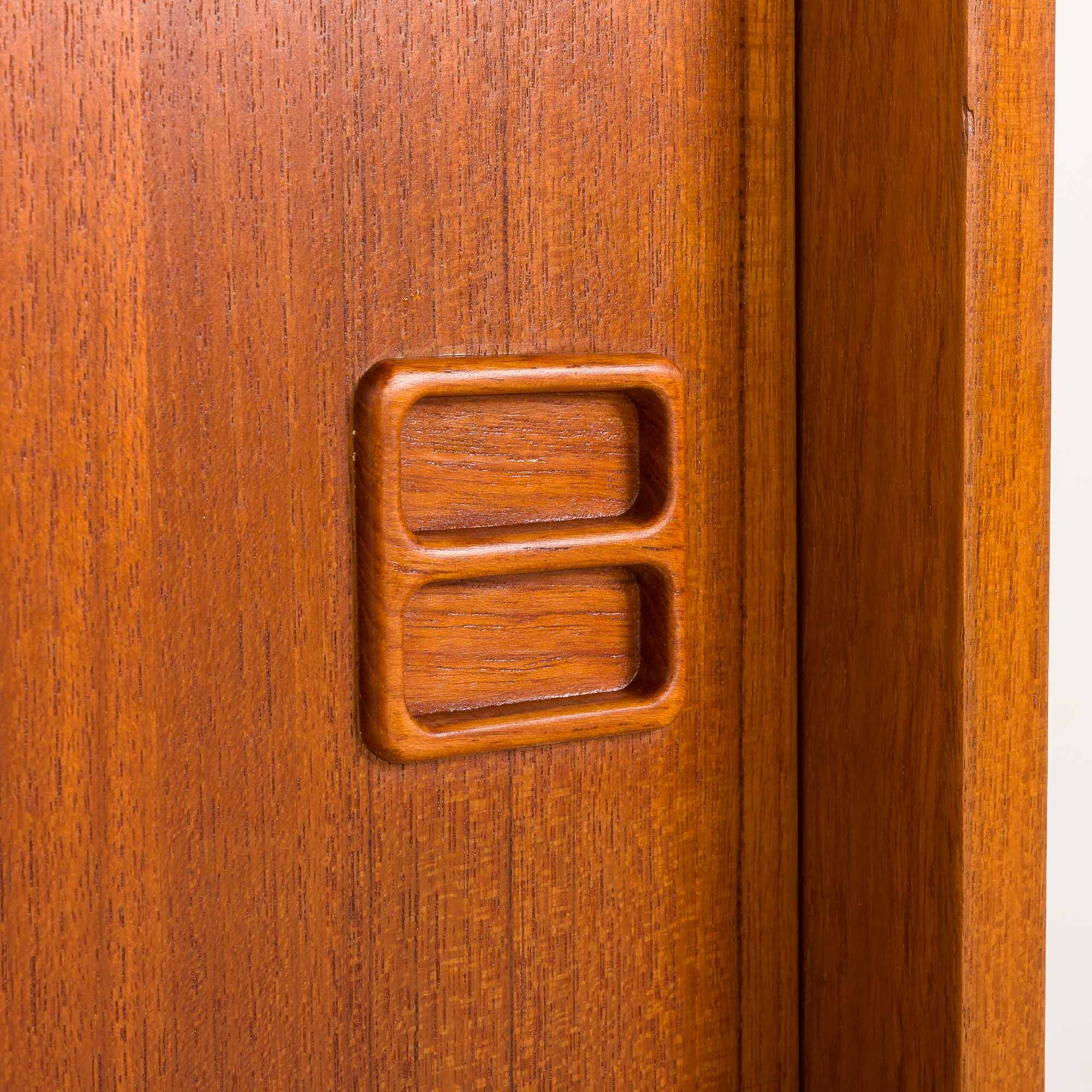 Scandinavian mid-century teak wall unit, Denmark 1970s