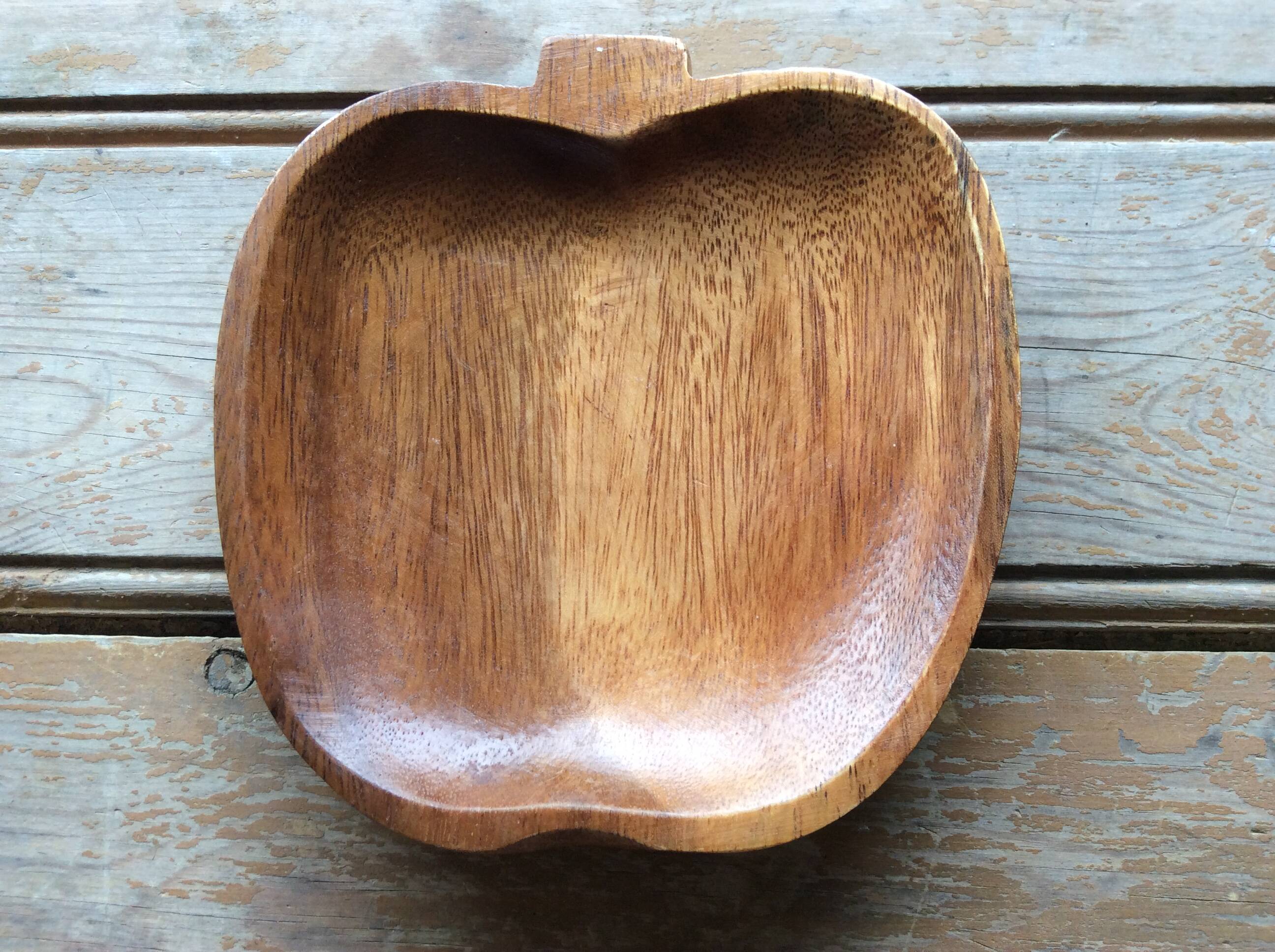 Empty wooden apple pocket