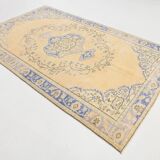 5x8 Rug For Living Room Yellow Blue Vintage Rug, 170x253Cm