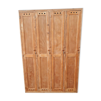 Old wooden locker room