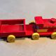 Wooden locomotive and tender, antique toy