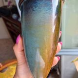 Jardinière murale vintage en céramique émaillée, signée