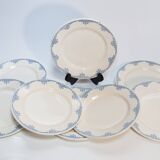 Set of 8 flat plates "earthenware of rocks"