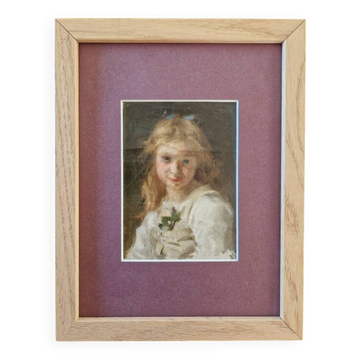 Jules Cyrille Cavé (1859-1946) - Huile sur toile - Portrait de jeune fille