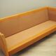 Orange leather sofa, Danish design, 1970s, production: Denmark