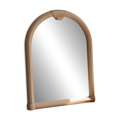 Miroir mural rose poudré arche - Style Art déco - Cadre mouluré