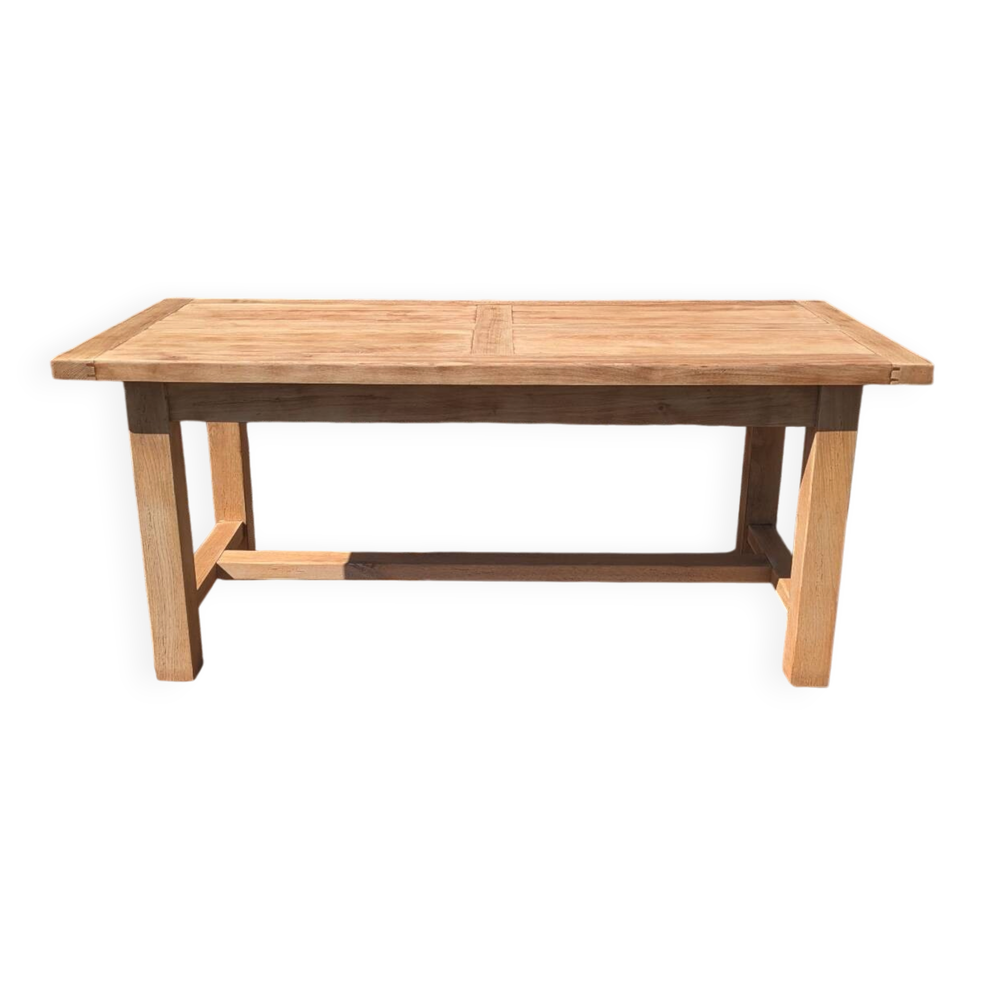 Oak farmhouse table with extensions