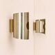Pair of vintage wall sconces in brushed metal with a slight gold finish, France 1970.