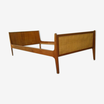 Vintage Danish bed by Folke Ohlsson 1960