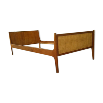 Vintage Danish bed by Folke Ohlsson 1960