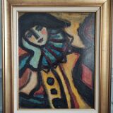 Oil on panel by Demianoff, the harlequin