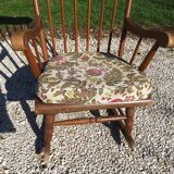 Rocking-chair in beech of the 60s wood