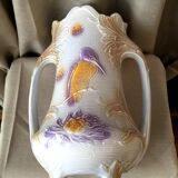 Slurry vase of salins les bains modele 7510 with a decor of kingfisher