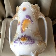 Slurry vase of salins les bains modele 7510 with a decor of kingfisher