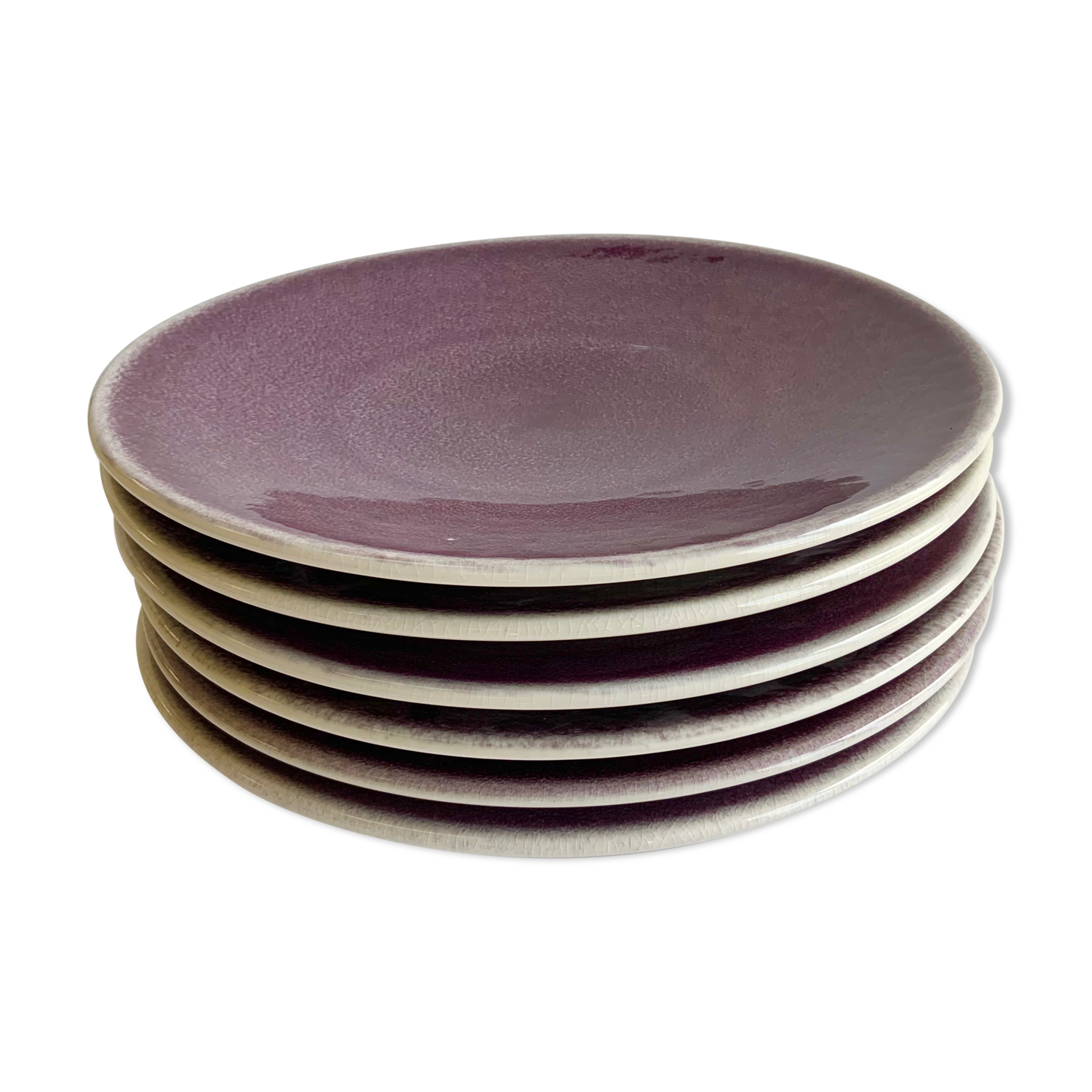 6 flat plates Jars Tourron Purple Uni