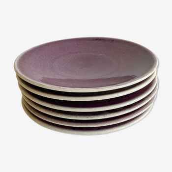 6 flat plates Jars Tourron Purple Uni