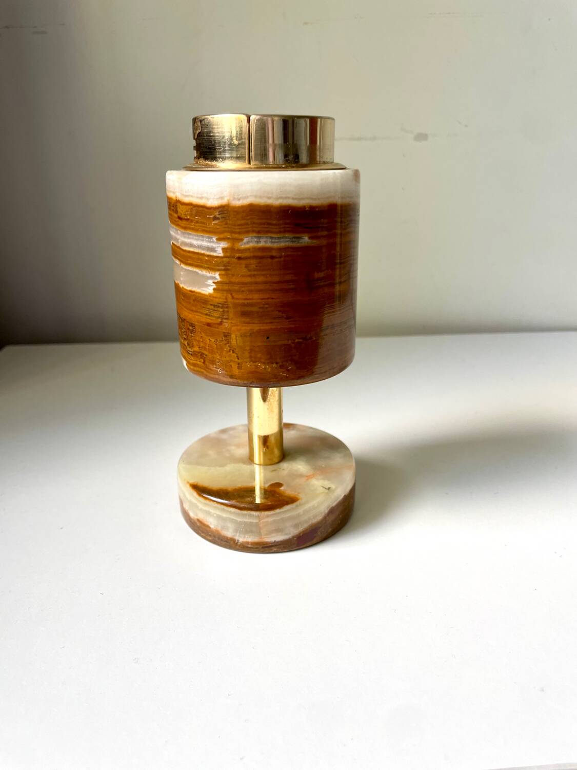 Vintage SAROME Japan Table lighter in Marble Onyx
