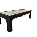 Vintage ceramic coffee table with rounded corners